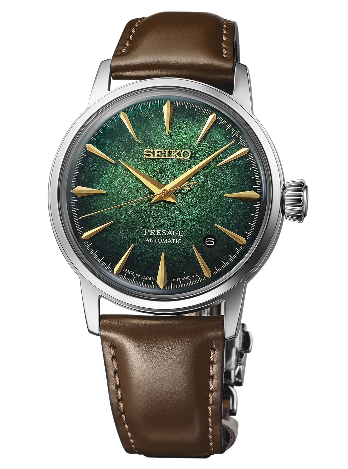 Seiko HCB002J1 Presage Herrenuhr Automatik Cocktail Time Braun/Grün