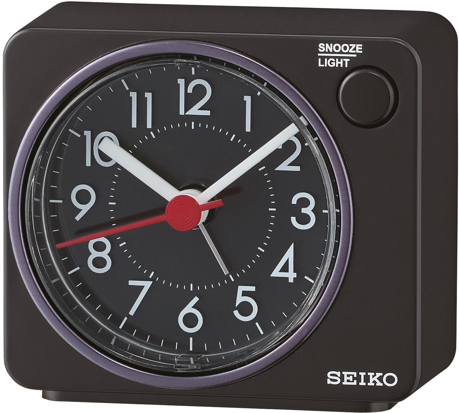 SEIKO QHE100K Travel Alarm Clock Quartz Black • uhrcenter