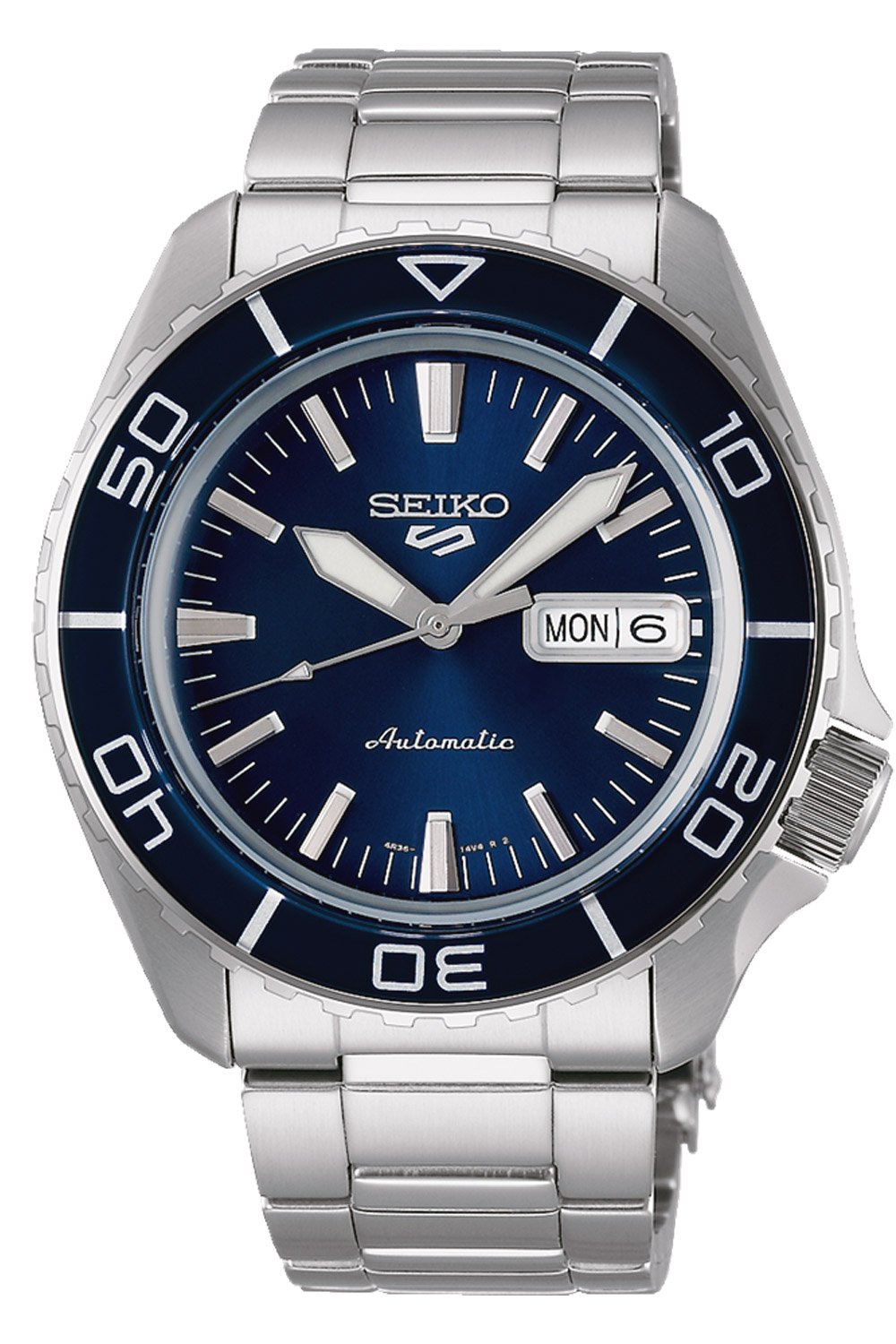 Seiko SRPK97K1 5 Sports Herren-Armbanduhr Automatik Blau