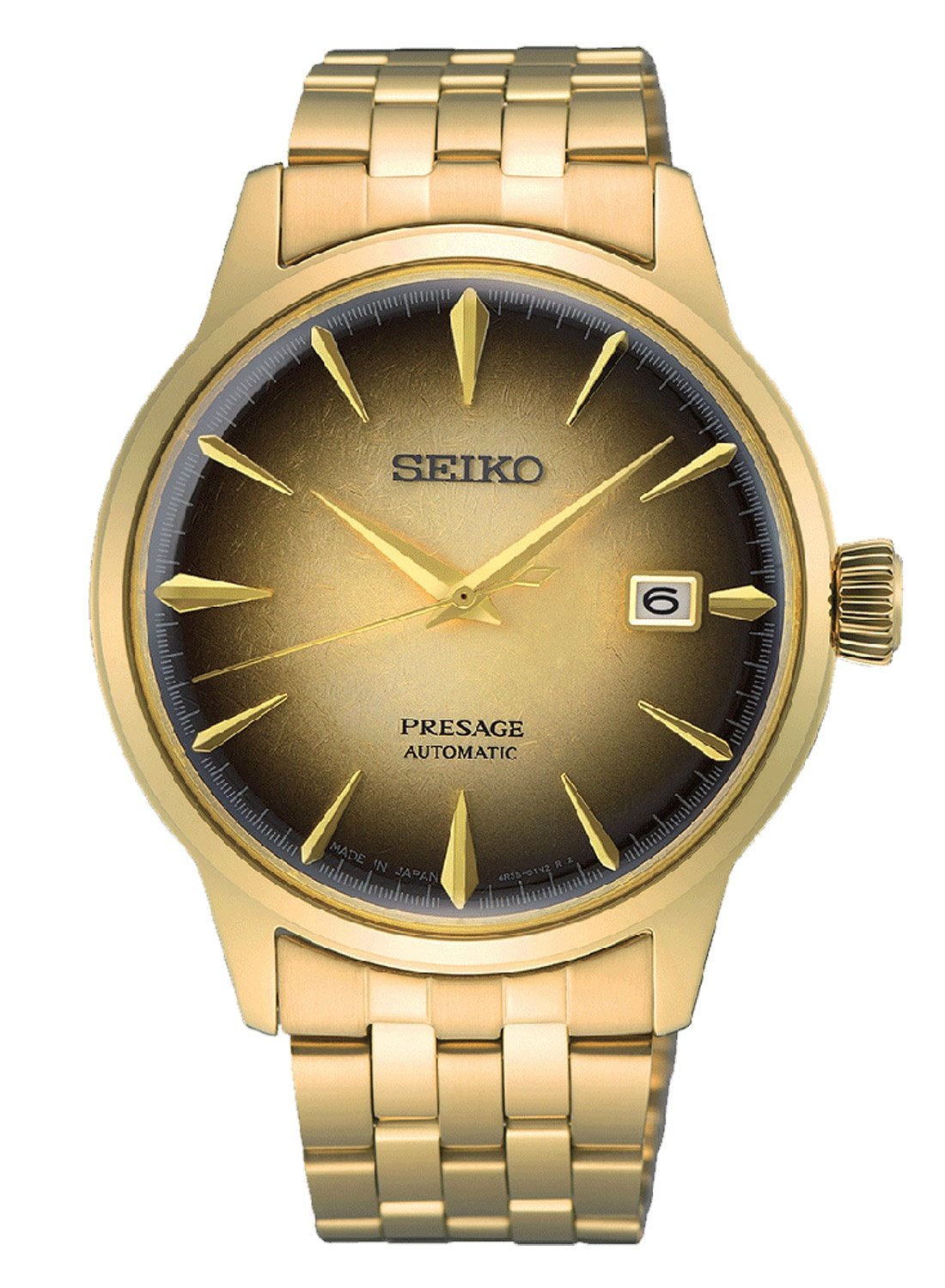 Seiko SRPK48J1 Presage Herrenuhr Automatik Cocktail Time Goldfarben/Braun