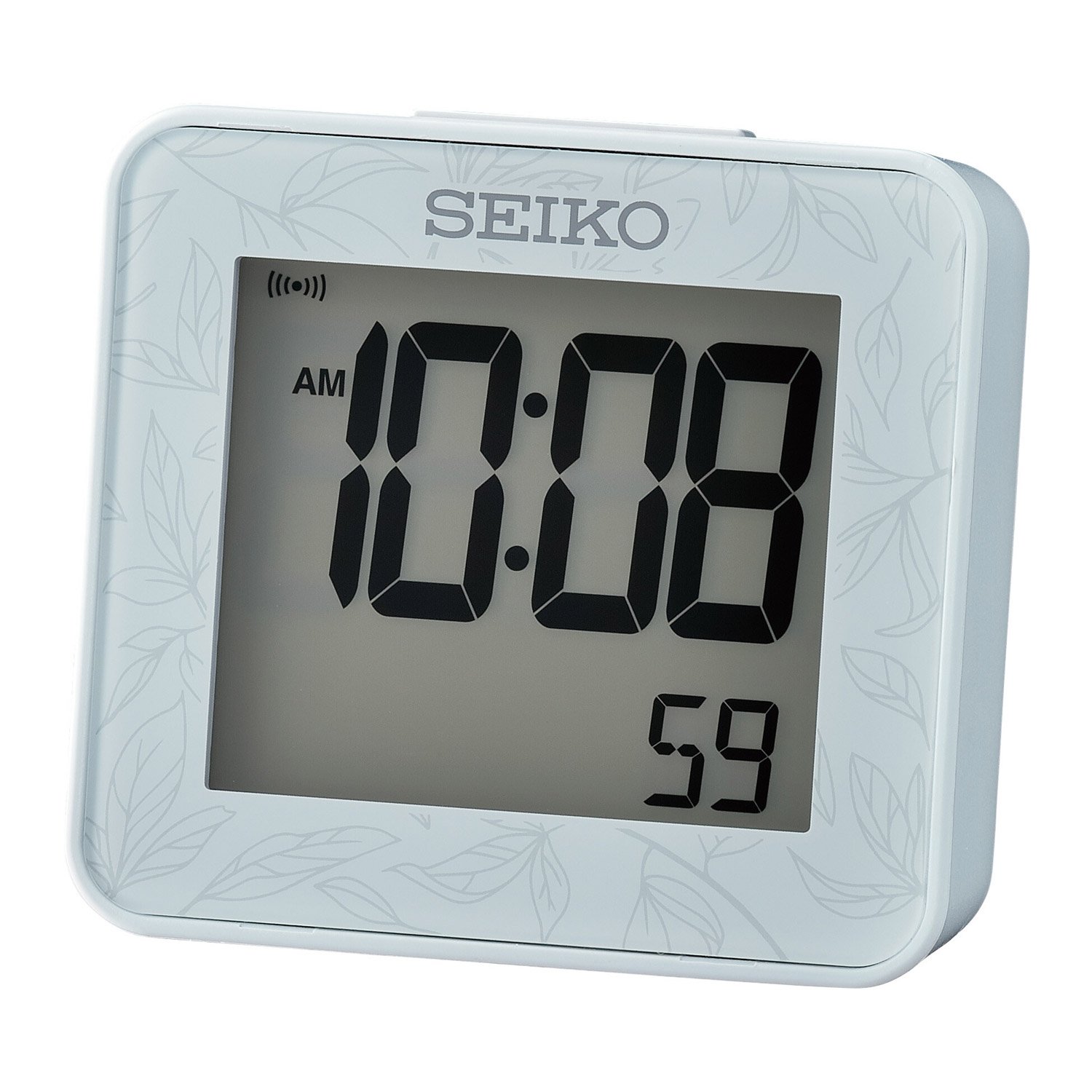 Seiko QHL097L Digital-Wecker mit Stoppuhr Quarz Hellblau