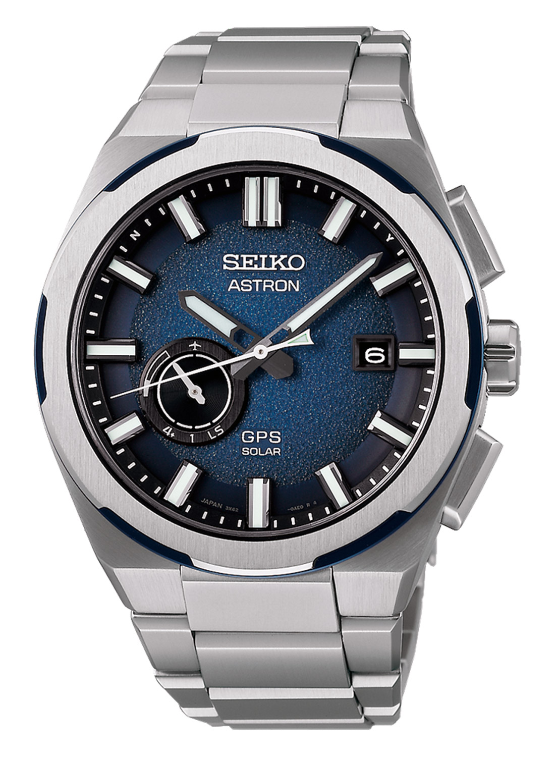 Seiko SSJ023J1 Astron GPS Solar Herren-Titanuhr Blau