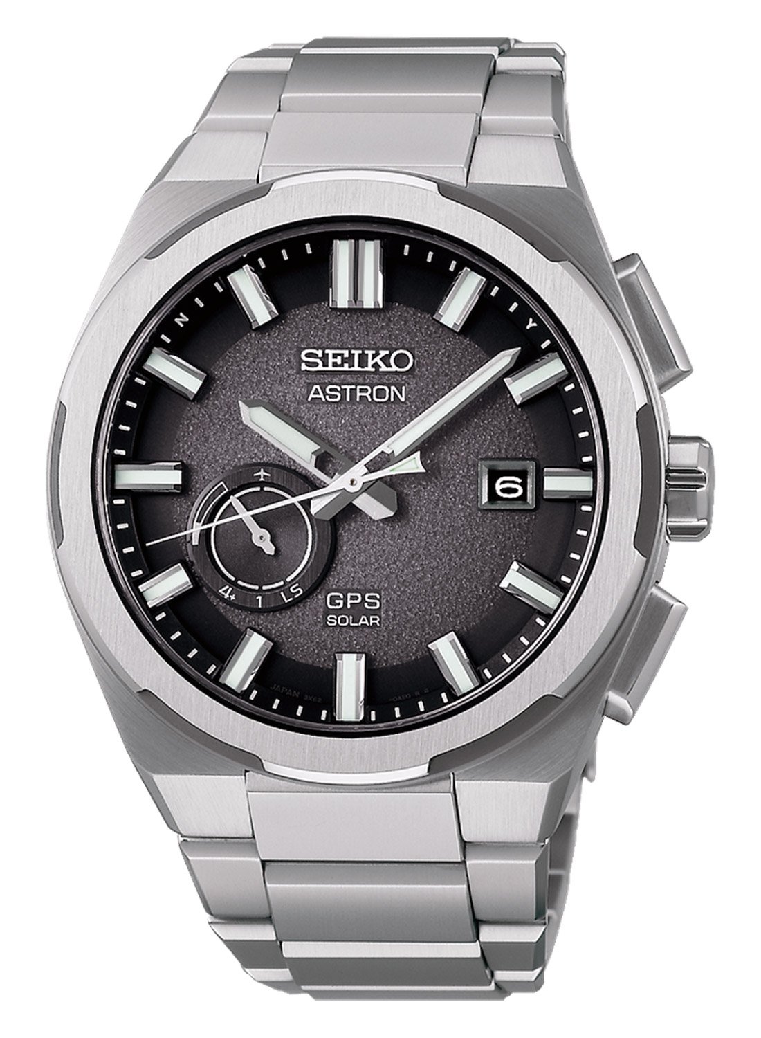 Seiko SSJ025J1 Astron GPS Solar Herrenuhr Titan/Grau