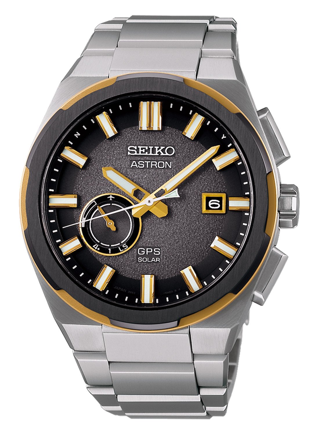 Astron solar chronograph gold online