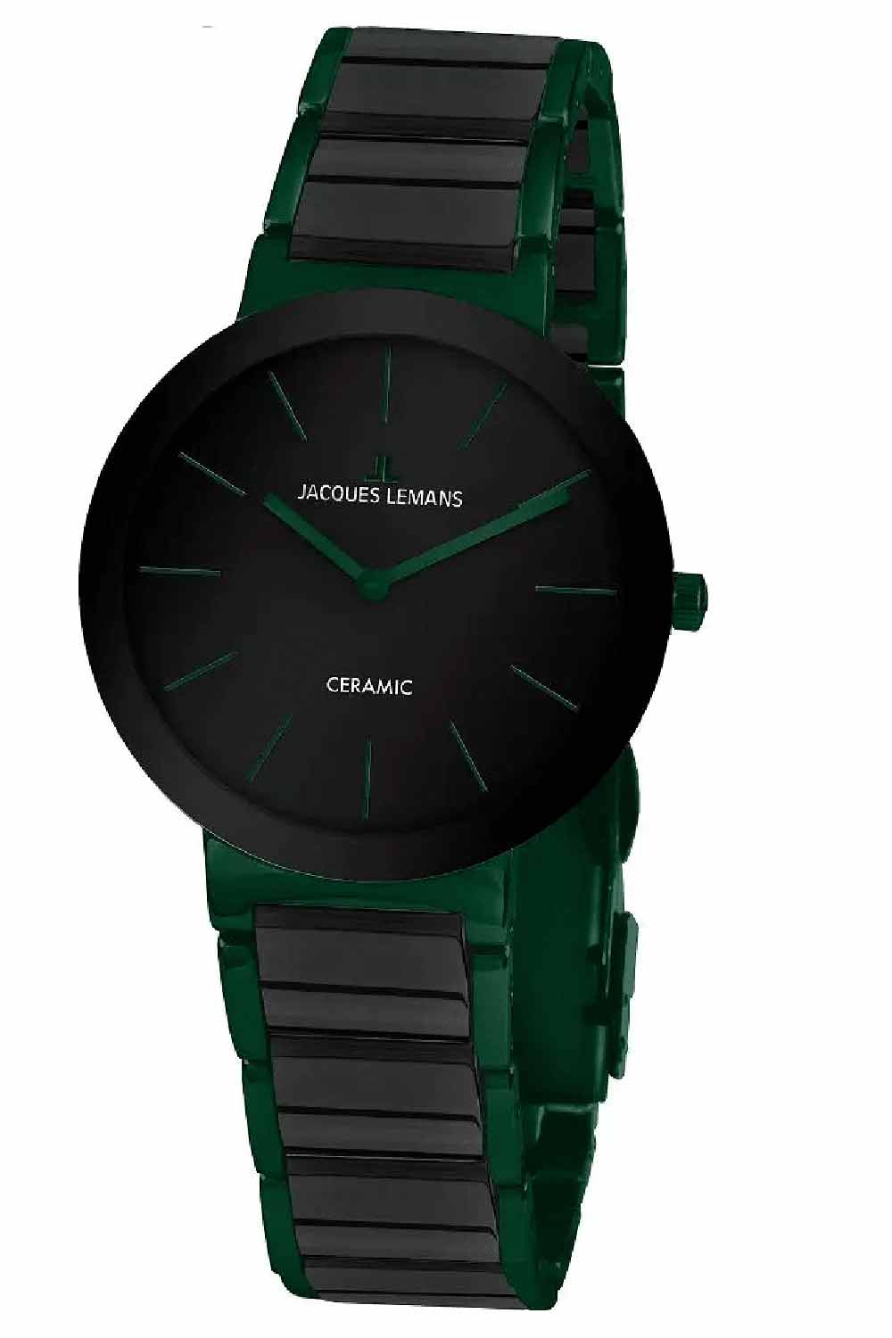 Jacques Lemans Unisex Wristwatch Monaco Green/Black 42-8K • uhrcenter