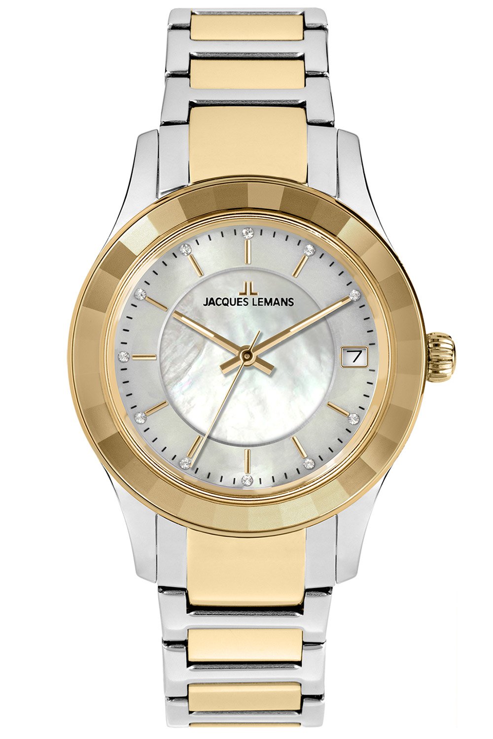 Jacques Lemans 1-2194F Damen-Armbanduhr Venice Zweifarbig