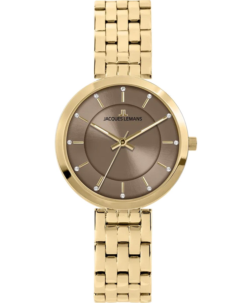 Jacques Lemans 1-2211F Damenuhr Milano Goldfarben/Braun Jacques Lemans 1-2211F Damenuhr Milano Goldfarben/Braun