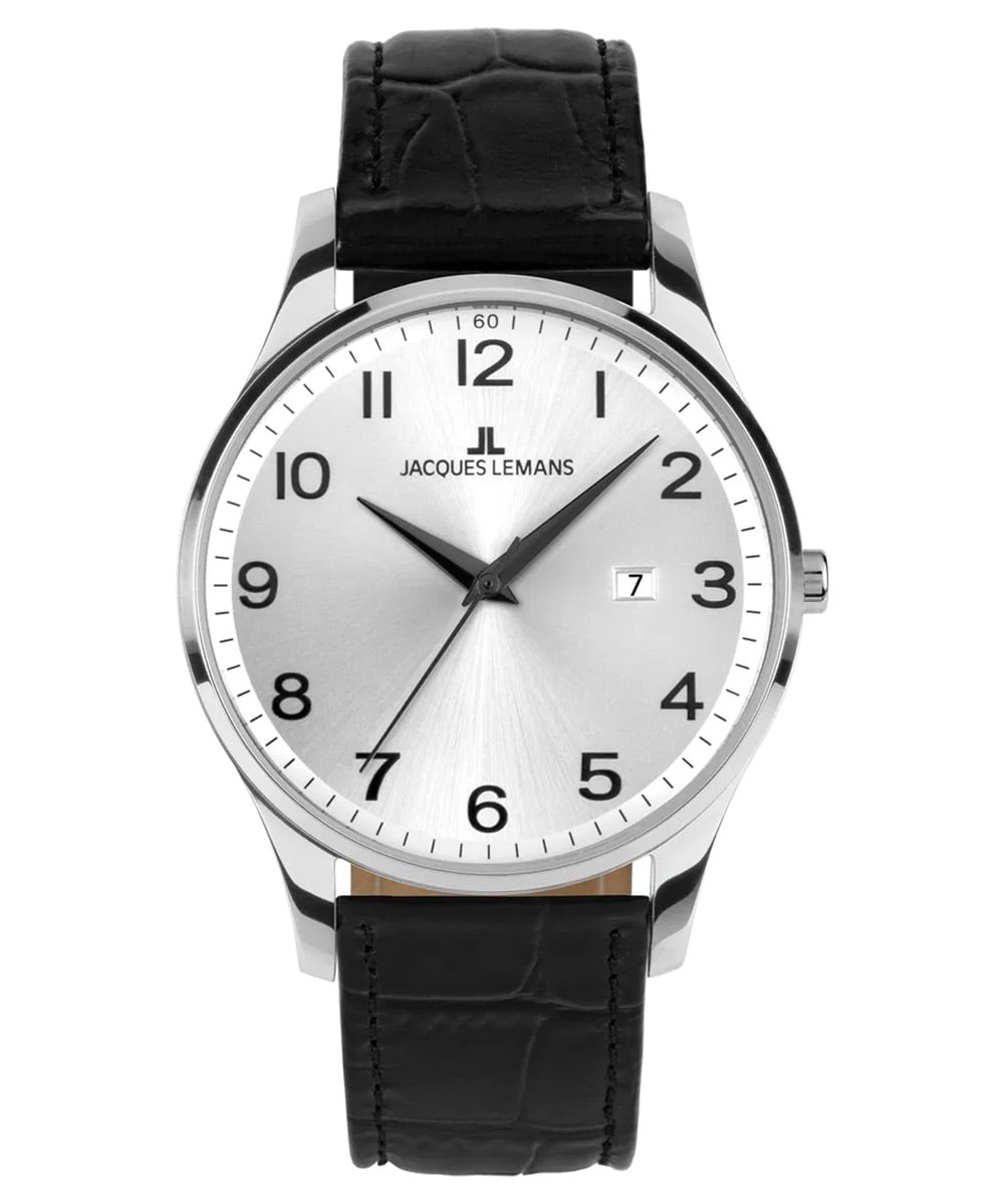 Jacques Lemans 1-2216C Damenuhr London mit Lederband Schwarz Jacques Lemans 1-2216C Damenuhr London mit Lederband Schwarz