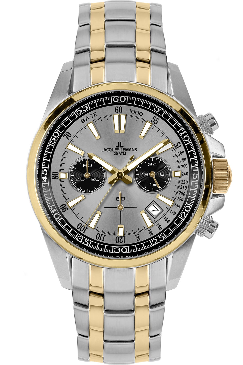 Jacques Lemans 1-2117ZM Herrenuhr Chronograph Liverpool Zweifarbig/Grau