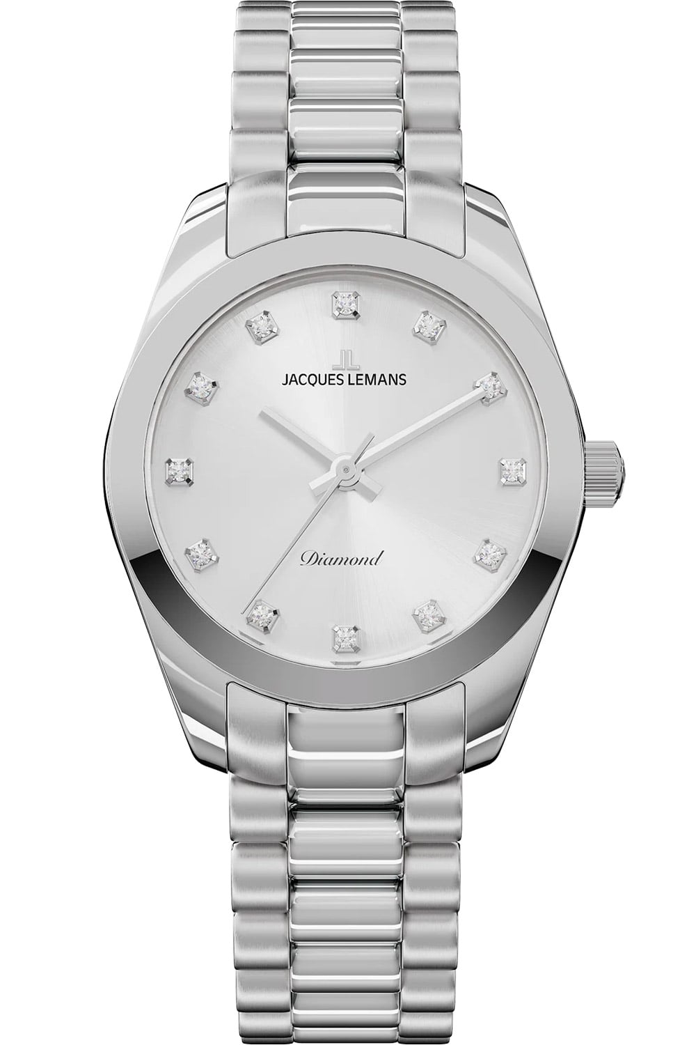 Jacques Lemans D-10A Damenuhr Diamond Watches Edelstahl/Silberfarben