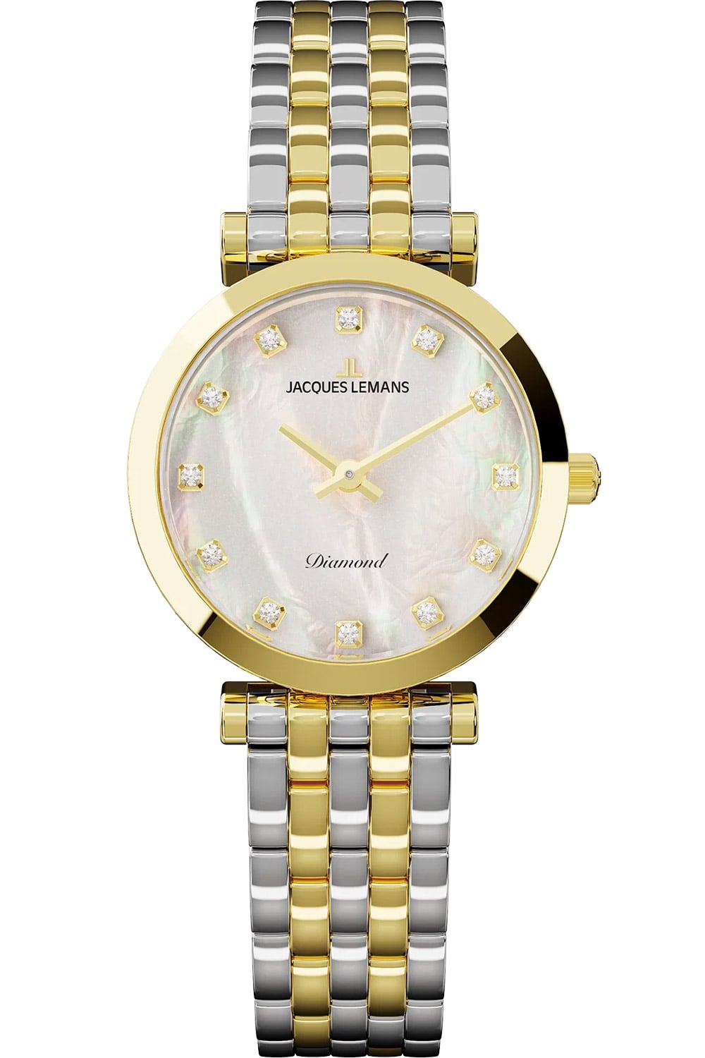 Jacques Lemans D-12B Damen-Armbanduhr Diamond Watches mit Perlmutt