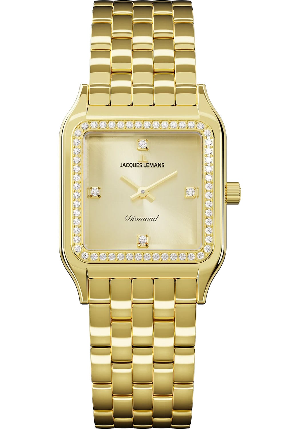 Jacques Lemans D-15C Damen-Quarzuhr Diamond Watches Goldfarben