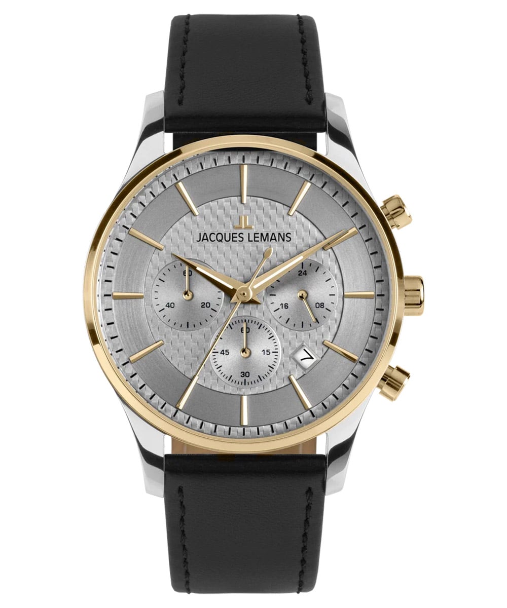 Jacques Lemans 1-2228E Herrenuhr Chronograph London Zweifarbig