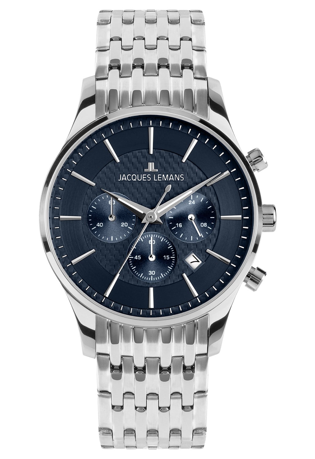 Jacques Lemans 1-2228H Herrenuhr Chronograph London Blau