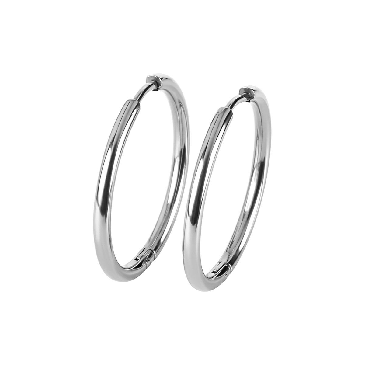 Jacques Lemans S-O275A Damen-Ohrringe Creolen Edelstahl 24 mm