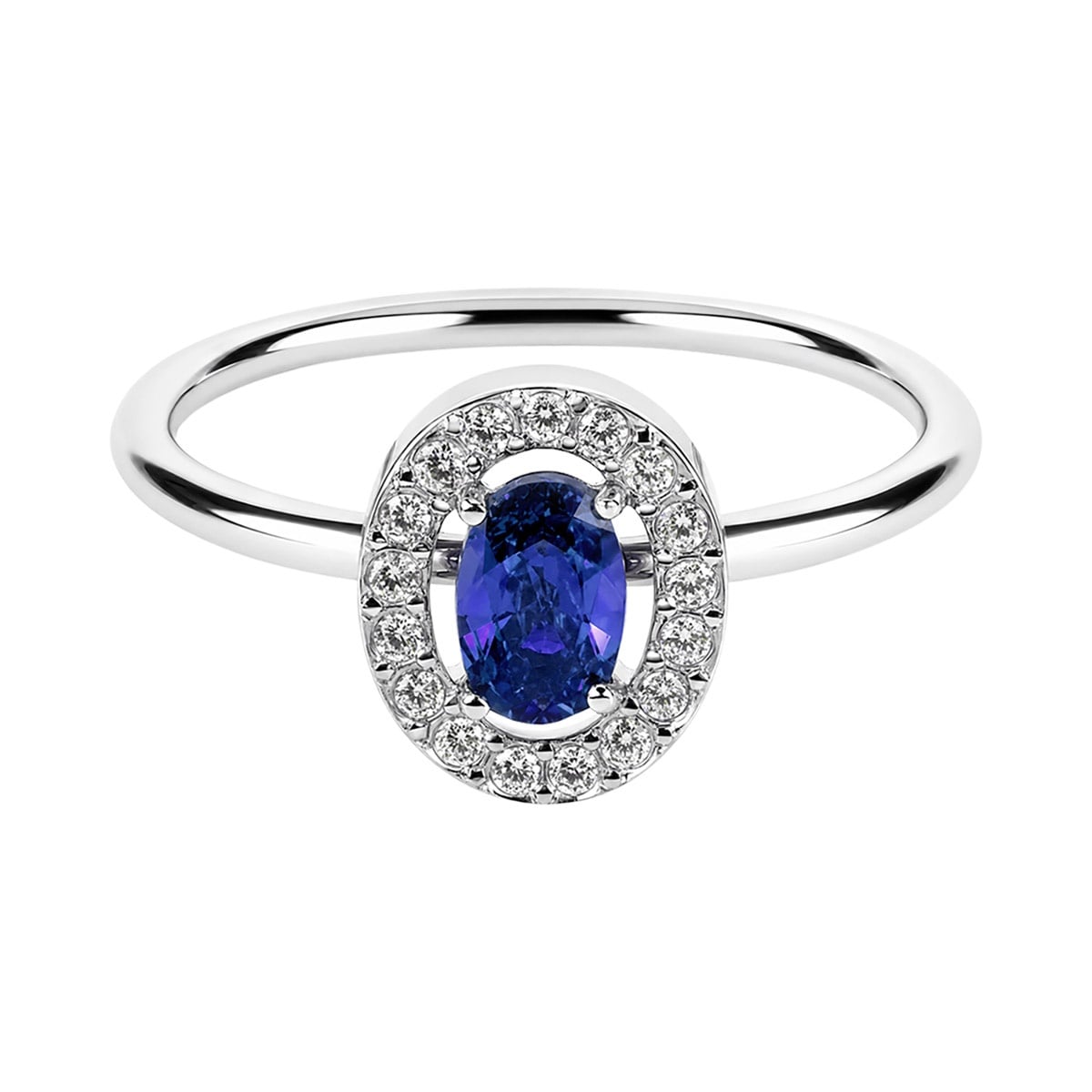 Jacques Lemans S-R246E Damenring Edelstahl mit Zirkonia Silber/Blau
