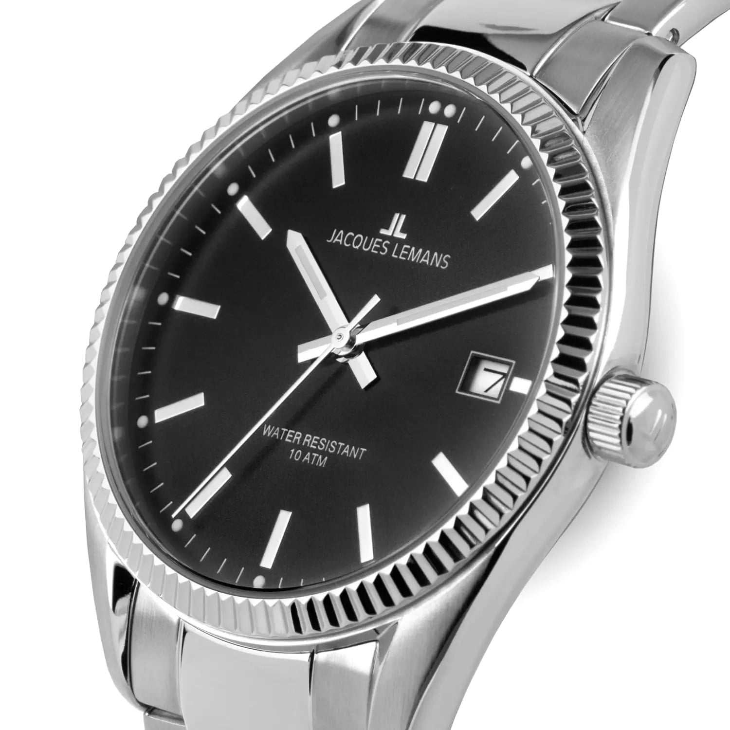 Jacques Lemans Herrenuhr Derby Edelstahl/Schwarz 50-3A • uhrcenter