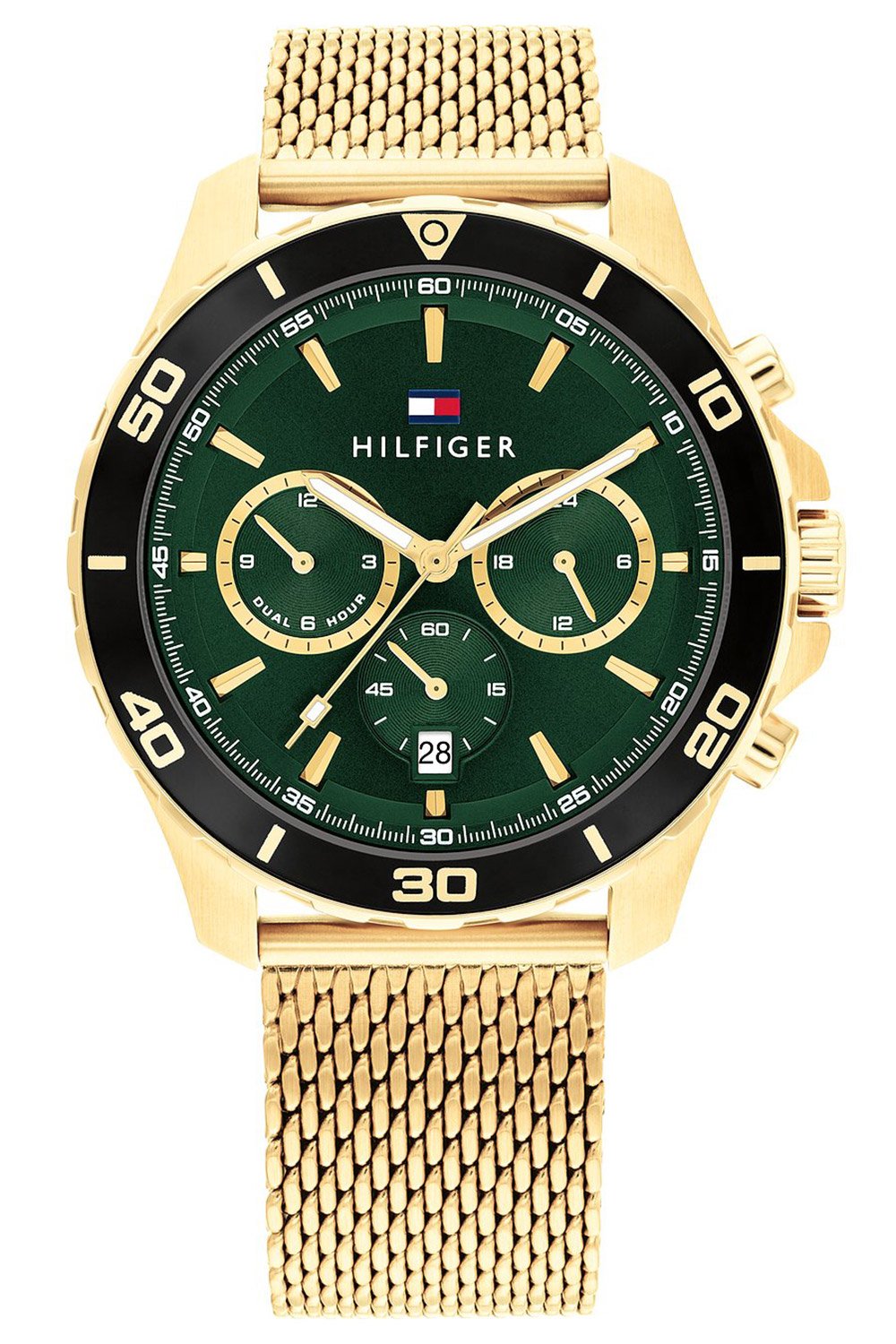 Tommy Hilfiger 1792093 Herrenuhr Jordan Multifunktion Goldfarben/Grün