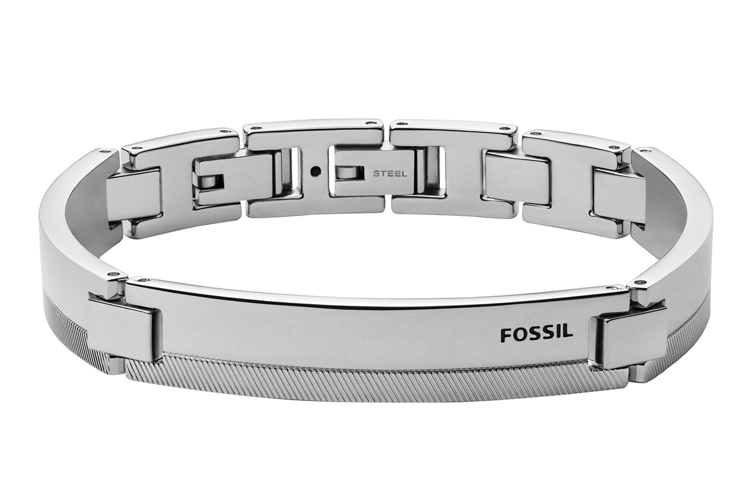 Fossil JF03995040 Herrenarmband Chevron Edelstahl