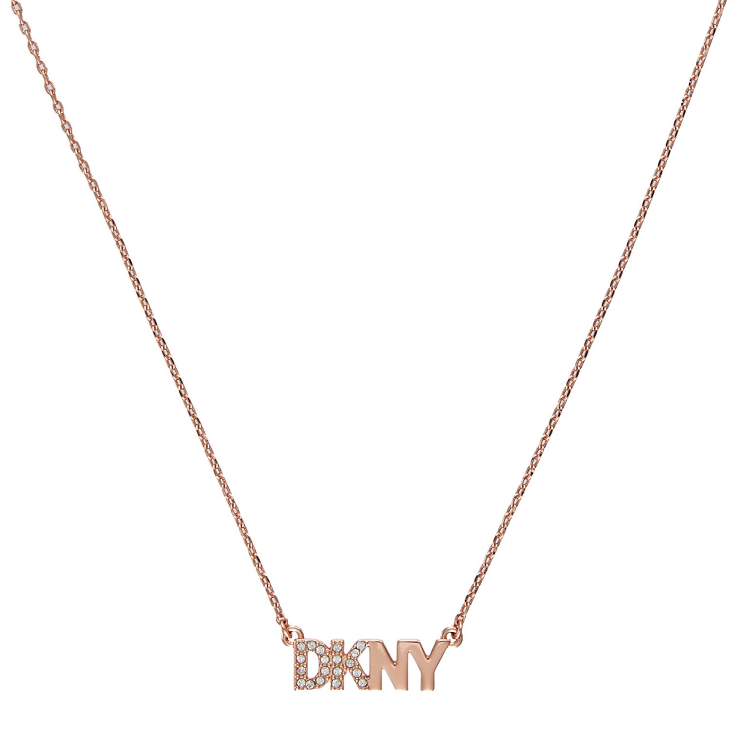 DKNY 5519996 Damen-Halskette Pave Logo Pendant