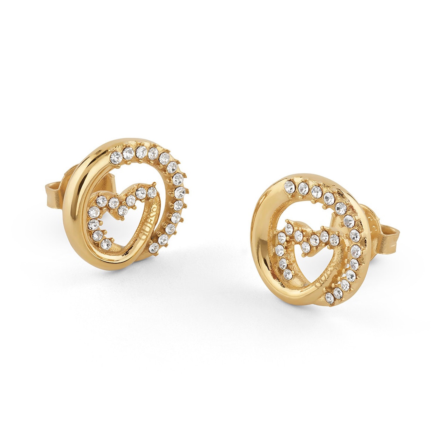 Guess JUBE05528JWYGT/U Damen-Ohrringe Herz Goldfarben