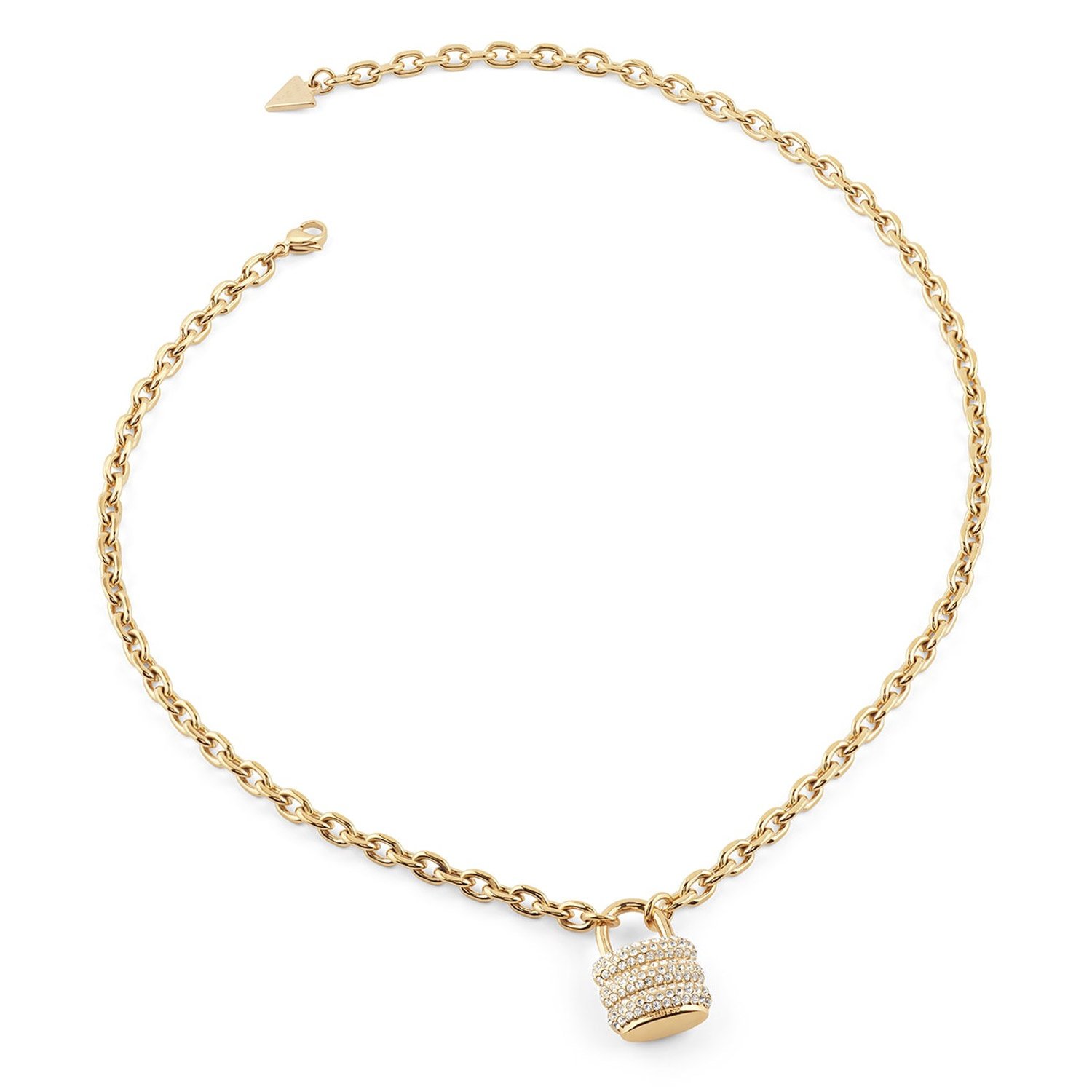 Guess JUBN05415JWYGT/U Damen-Halskette Schloss Pavé Goldfarben