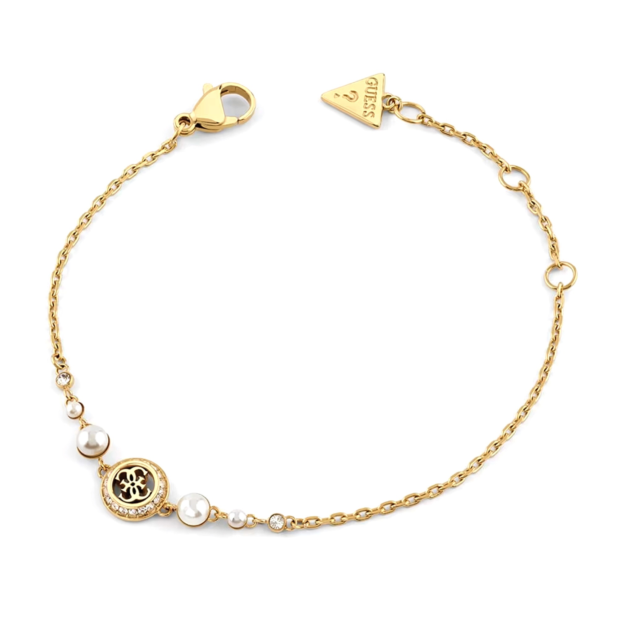 Guess JUBB05516JWYGS Damen-Armband Multi Pearls 4G Goldfarben S Guess JUBB05516JWYGS Damen-Armband Multi Pearls 4G Goldfarben S