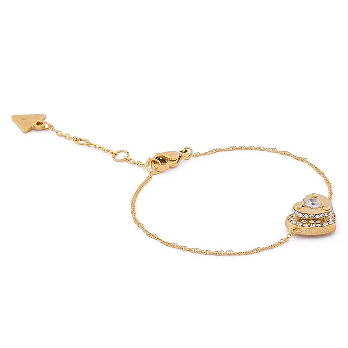 Guess JUBB05550JWYGS Damen-Armband Herz Pave Goldfarben S Guess JUBB05550JWYGS Damen-Armband Herz Pave Goldfarben S