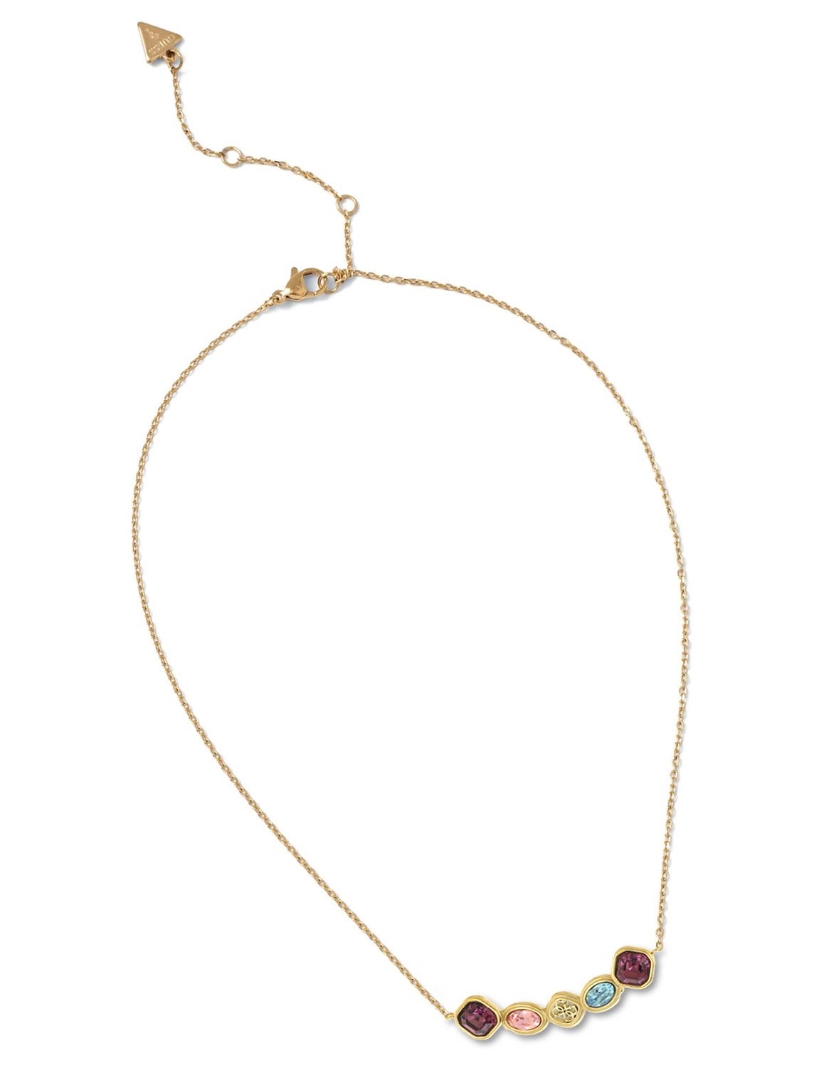 Guess JUBN05569JWYGMCT/U Damen-Kette Multi Crystals Goldfarben
