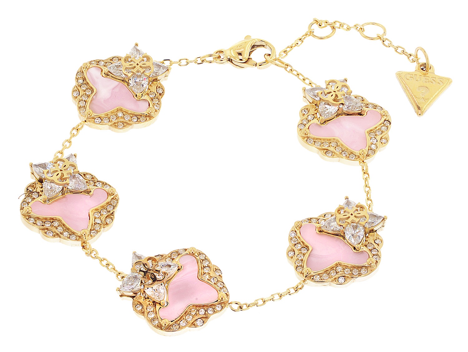 Guess JUBB05494JWYGRS Damen-Armband Multi Leaf Goldfarben S