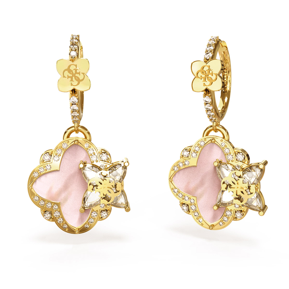 Guess JUBE05495JWYGRST/U Ohrringe Creolen Single Leaf Huggies Goldfarben Guess JUBE05495JWYGRST/U Ohrringe Creolen Single Leaf Huggies Goldfarben