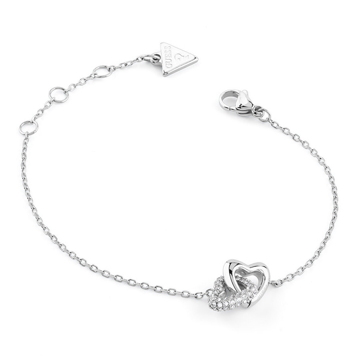 Guess JUBB06014JWRHS Damen-Armband Herzen Silberfarben