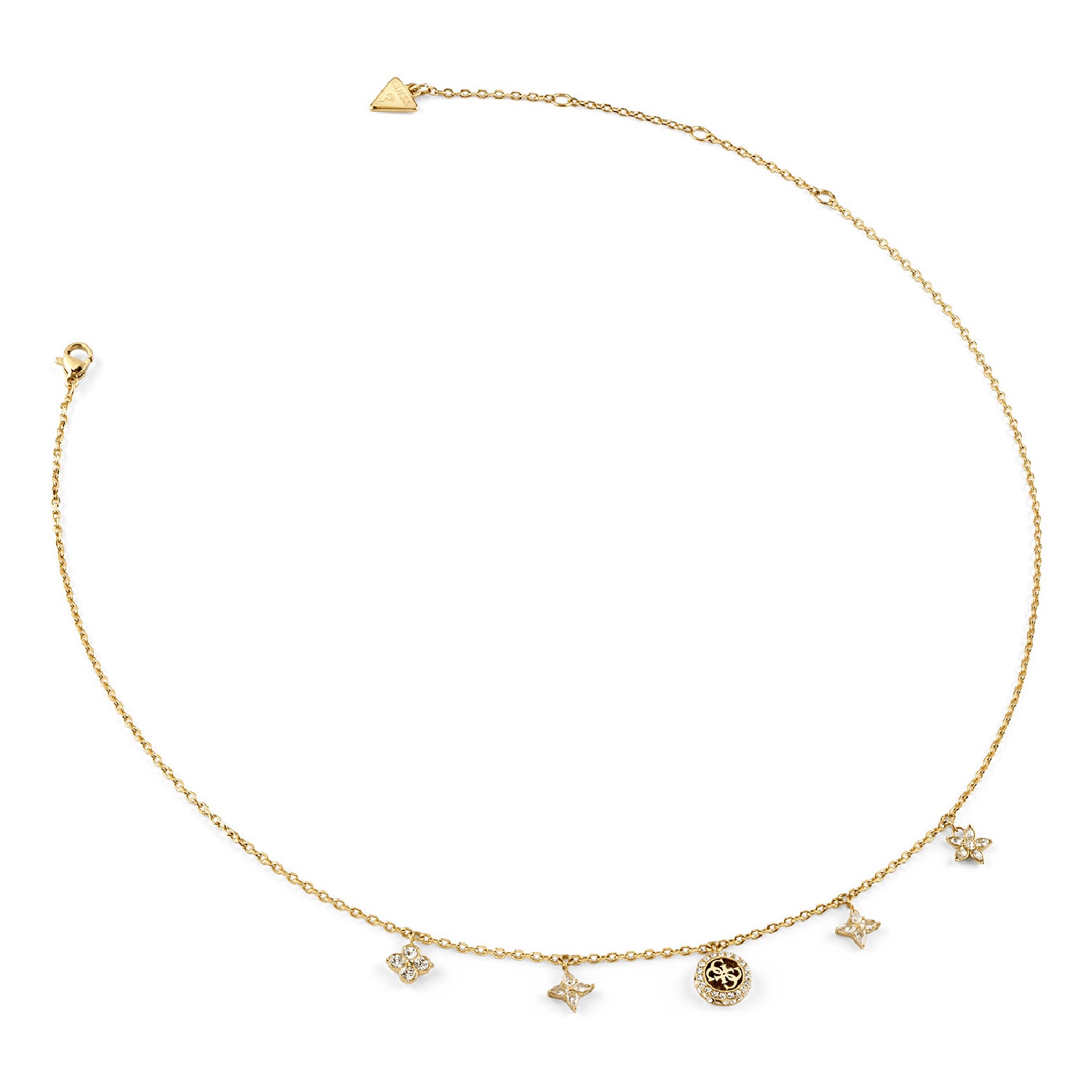 Guess JUBN06032JWYGT/U Damen-Kette Flower Charms Goldfarben