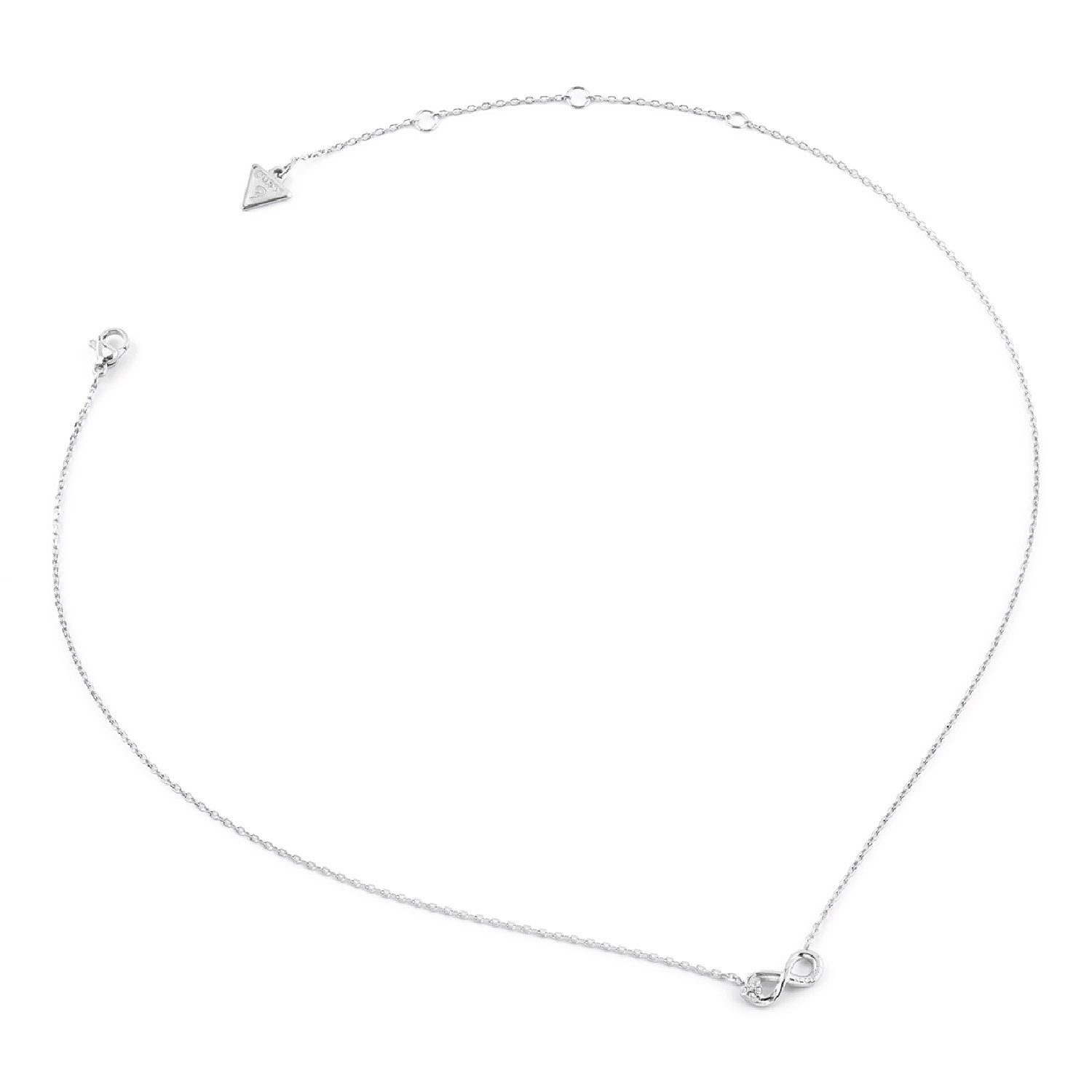 Guess JUBN06047JWRHT/U Damen-Kette Unendlichkeit Herz Silberfarben