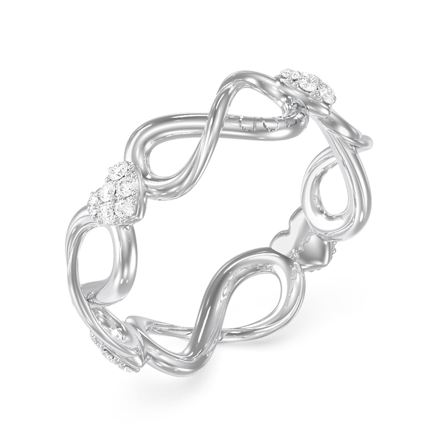 Guess JUBR06050JWRH Damenring Unendlichkeit Silberfarben