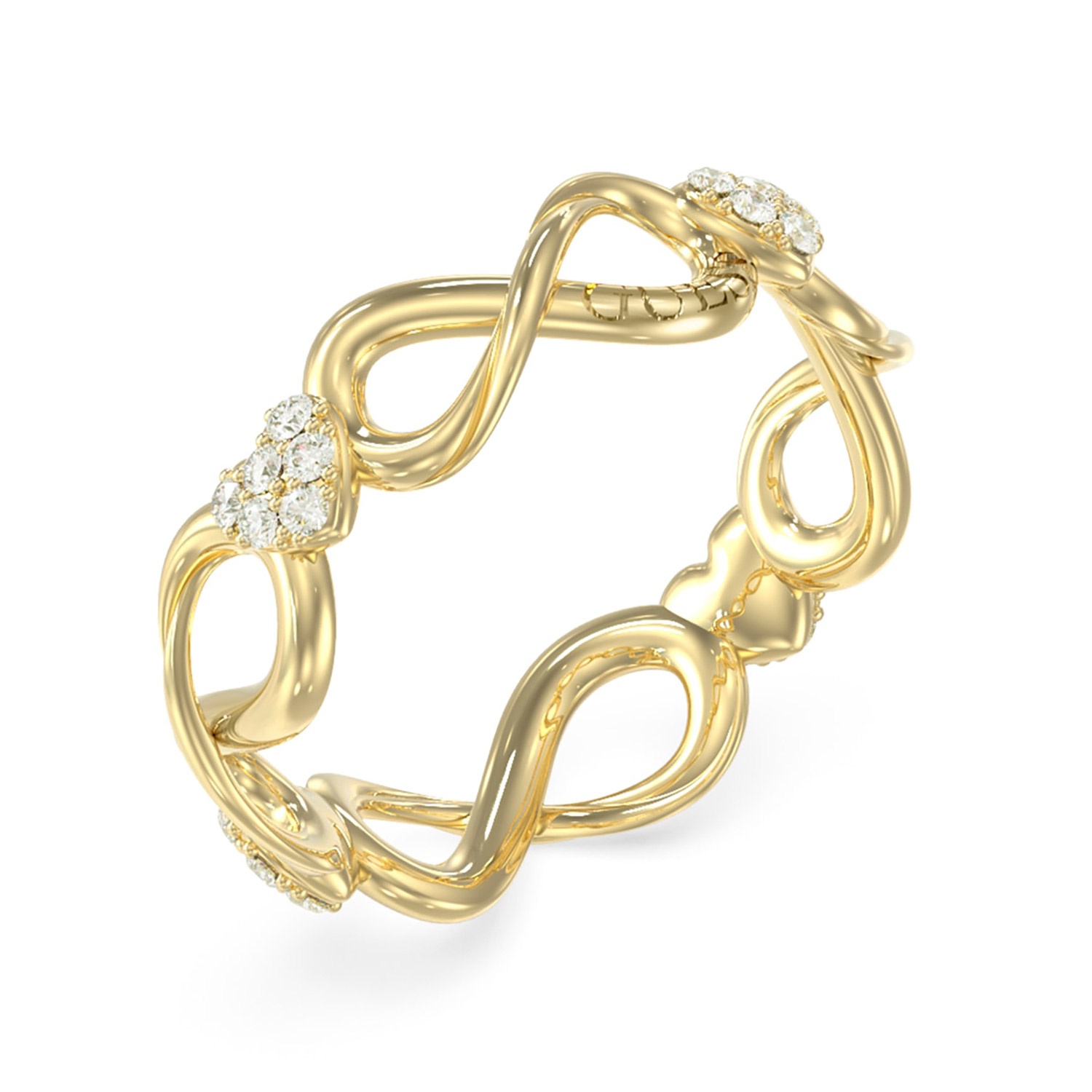 Guess JUBR06050JWYG Damenring Unendlichkeit Goldfarben