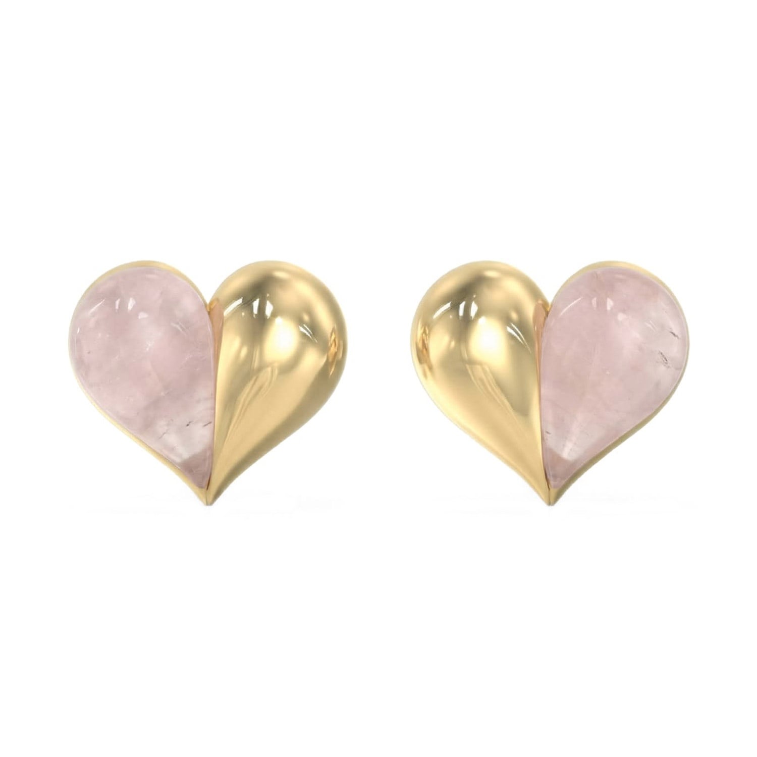 Guess JUBE06417JWYGRST/U Damen-Ohrringe Ohrstecker Herz Goldfarben