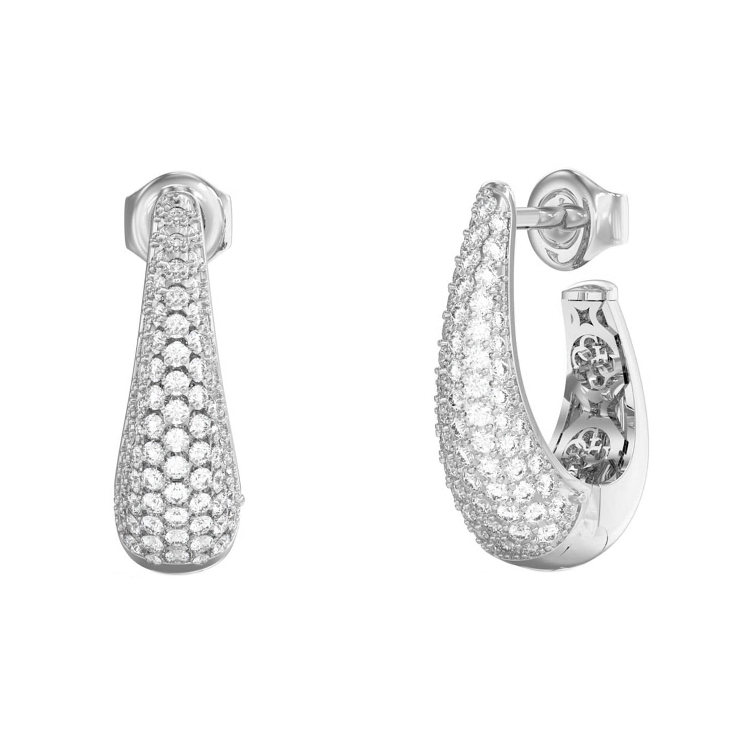 Guess JUBE06429JWRHT/U Damen-Ohrringe Creolen Pear Shape