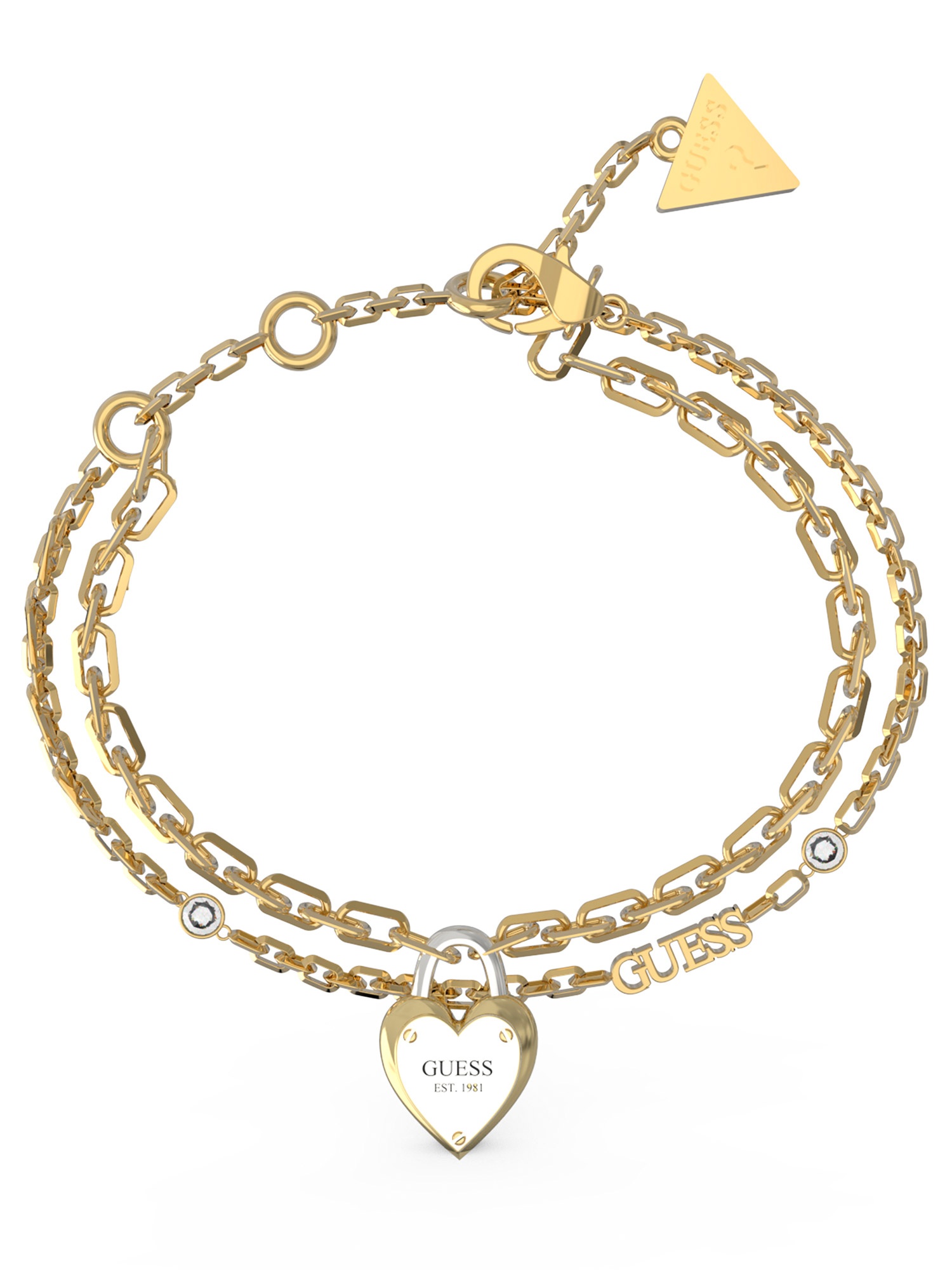 Guess JUBB04206JWYG Damen-Armband Heart Lock Goldfarben