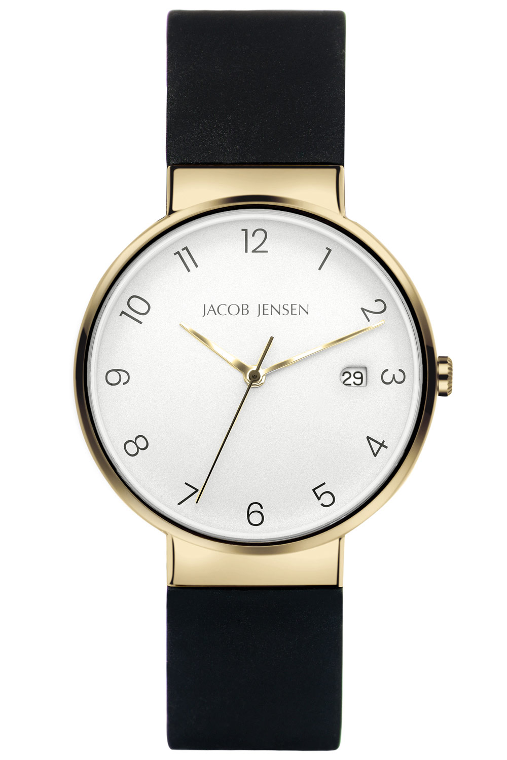 Jacob Jensen 186 Herrenarmbanduhr Titan Quarz Goldfarben Jacob Jensen 186 Herrenarmbanduhr Titan Quarz Goldfarben