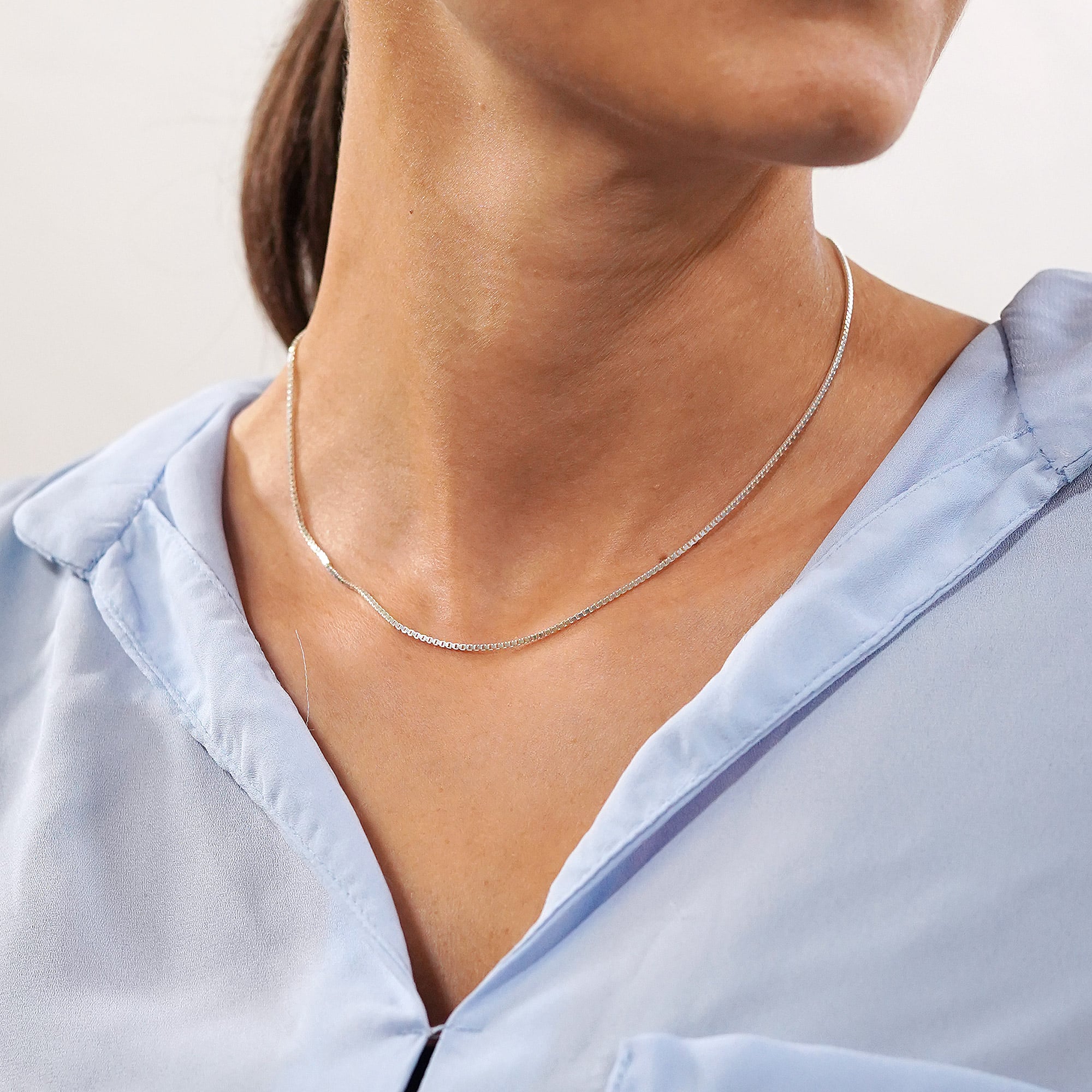 trendor Box Chain Necklace 925 Sterling Silver 1,2 mm 41185
