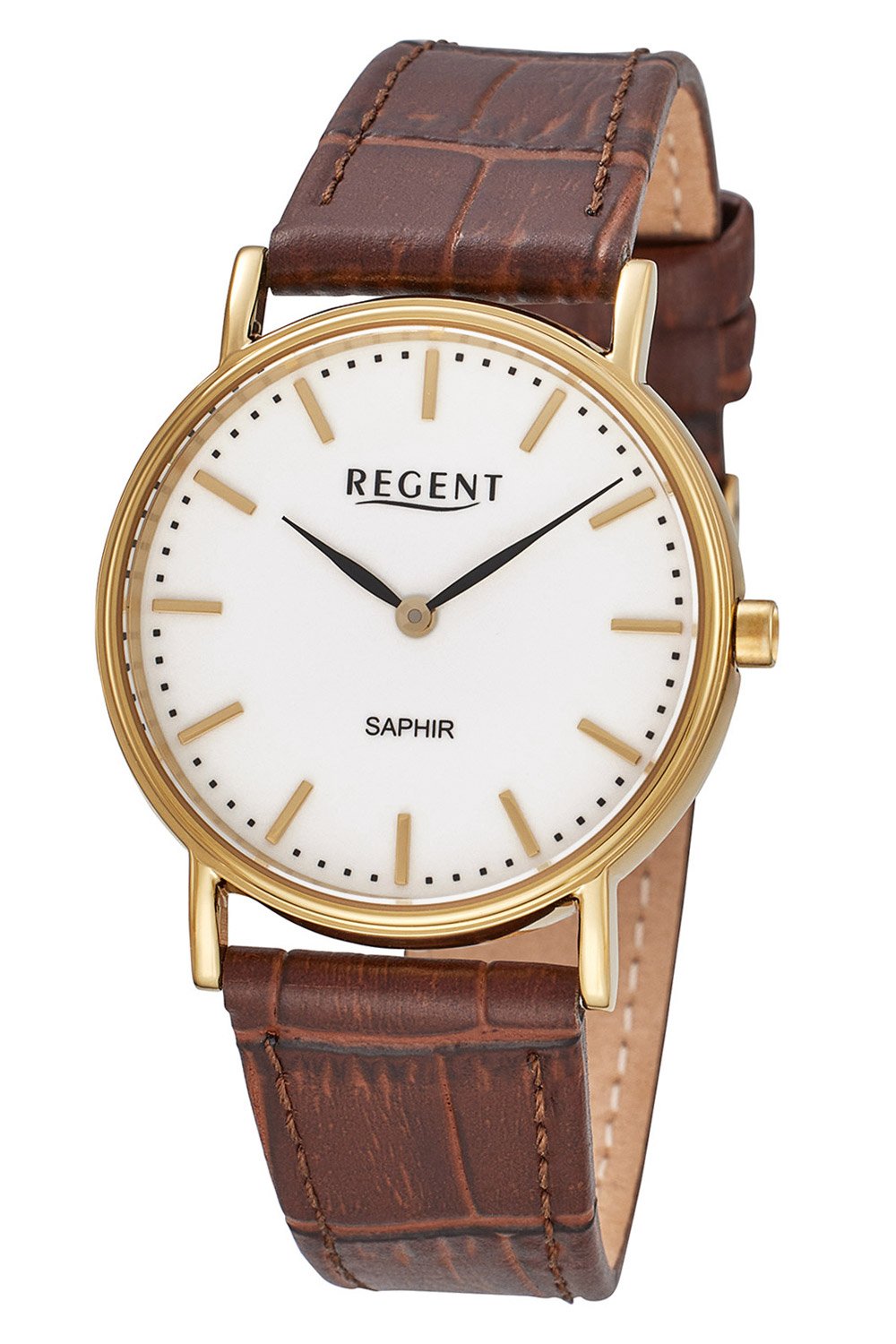 Regent F-1572 Damenuhr Quarz Braun/Goldfarben Regent F-1572 Damenuhr Quarz Braun/Goldfarben