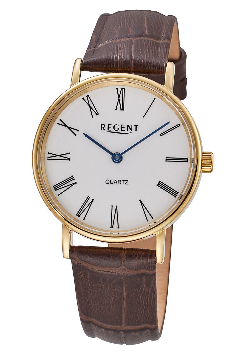 Regent F-1577 Quarzuhr für Damen Braun/Goldfarben Regent F-1577 Quarzuhr für Damen Braun/Goldfarben