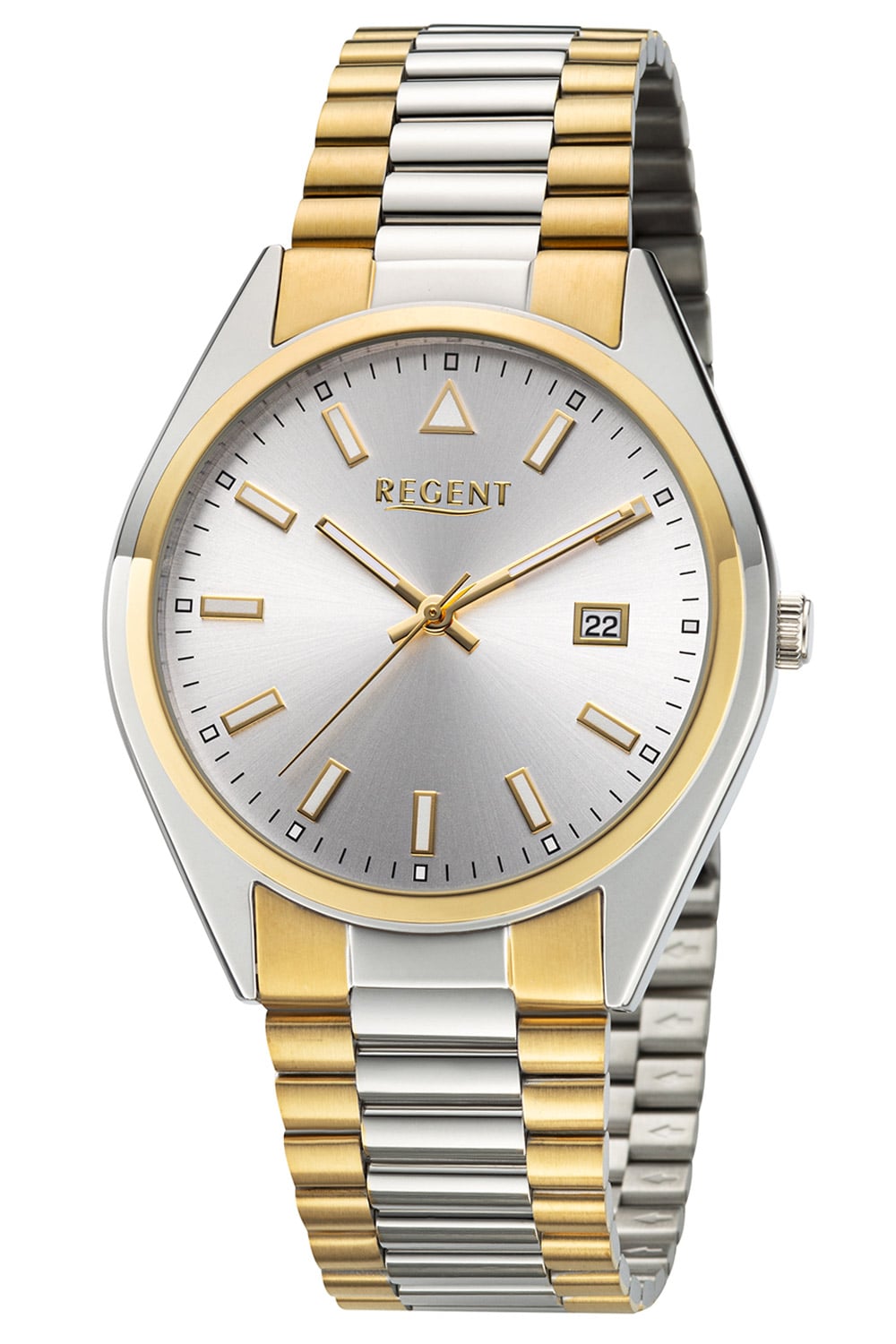 Regent F-1645 Herren-Armbanduhr Quarz Zweifarbig