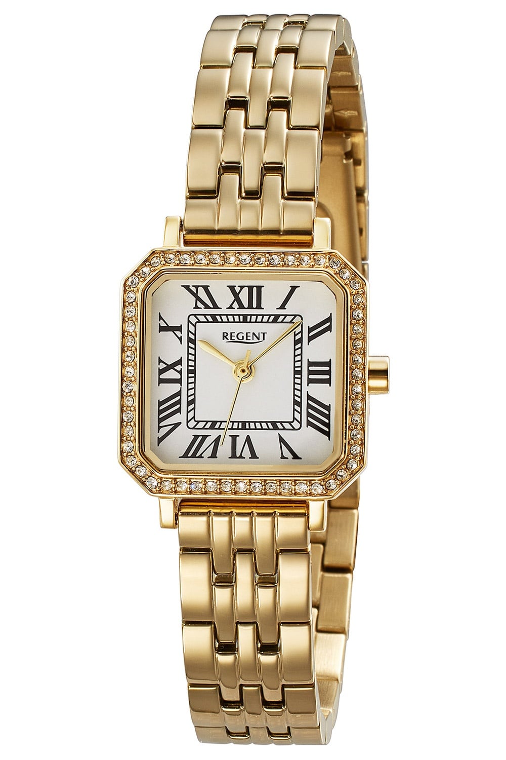 Regent F-1648 Damen-Armbanduhr Quarz Goldfarben