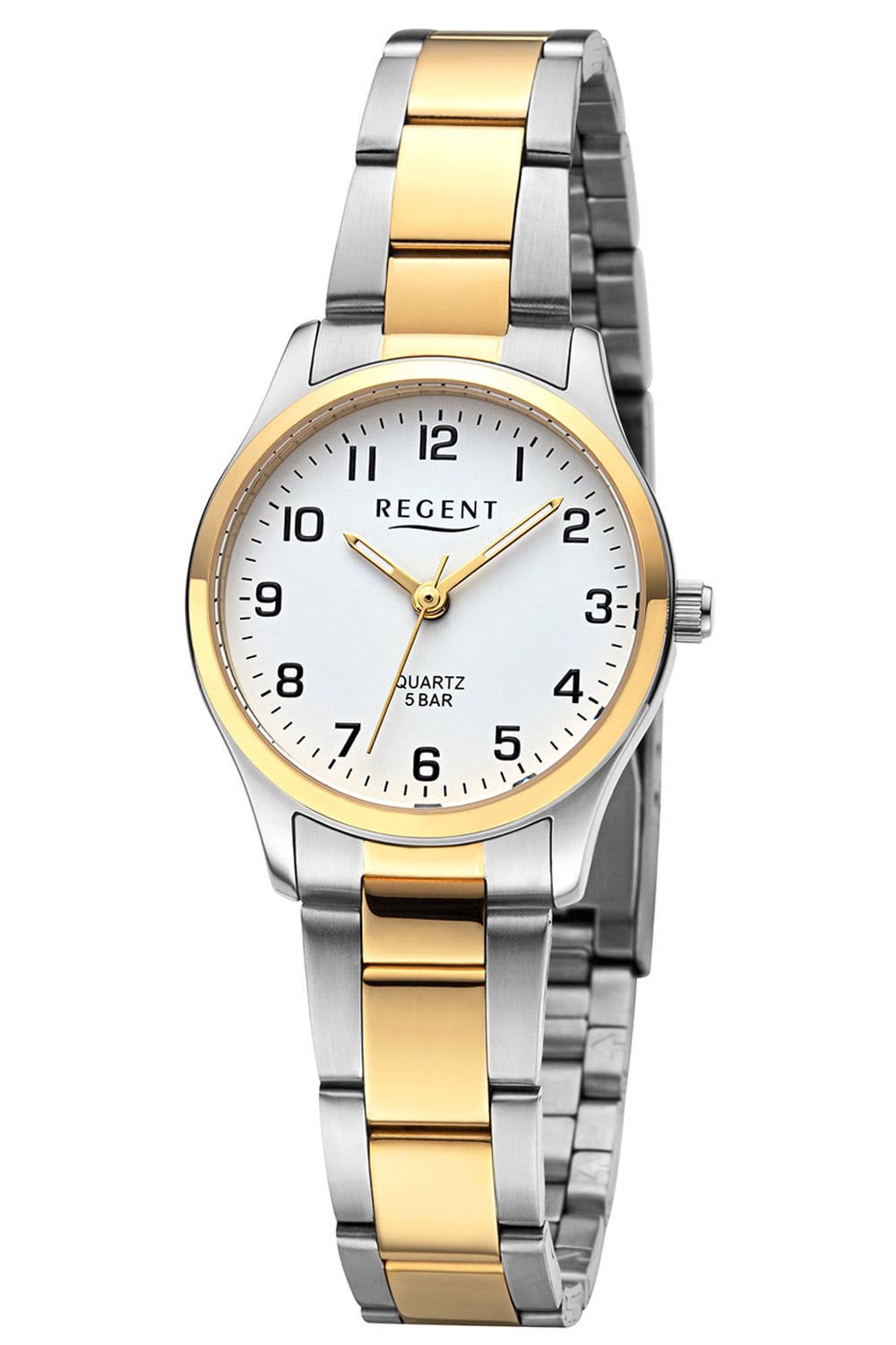 Regent F-1636 Damen-Quarzuhr für Damen Zweifarbig