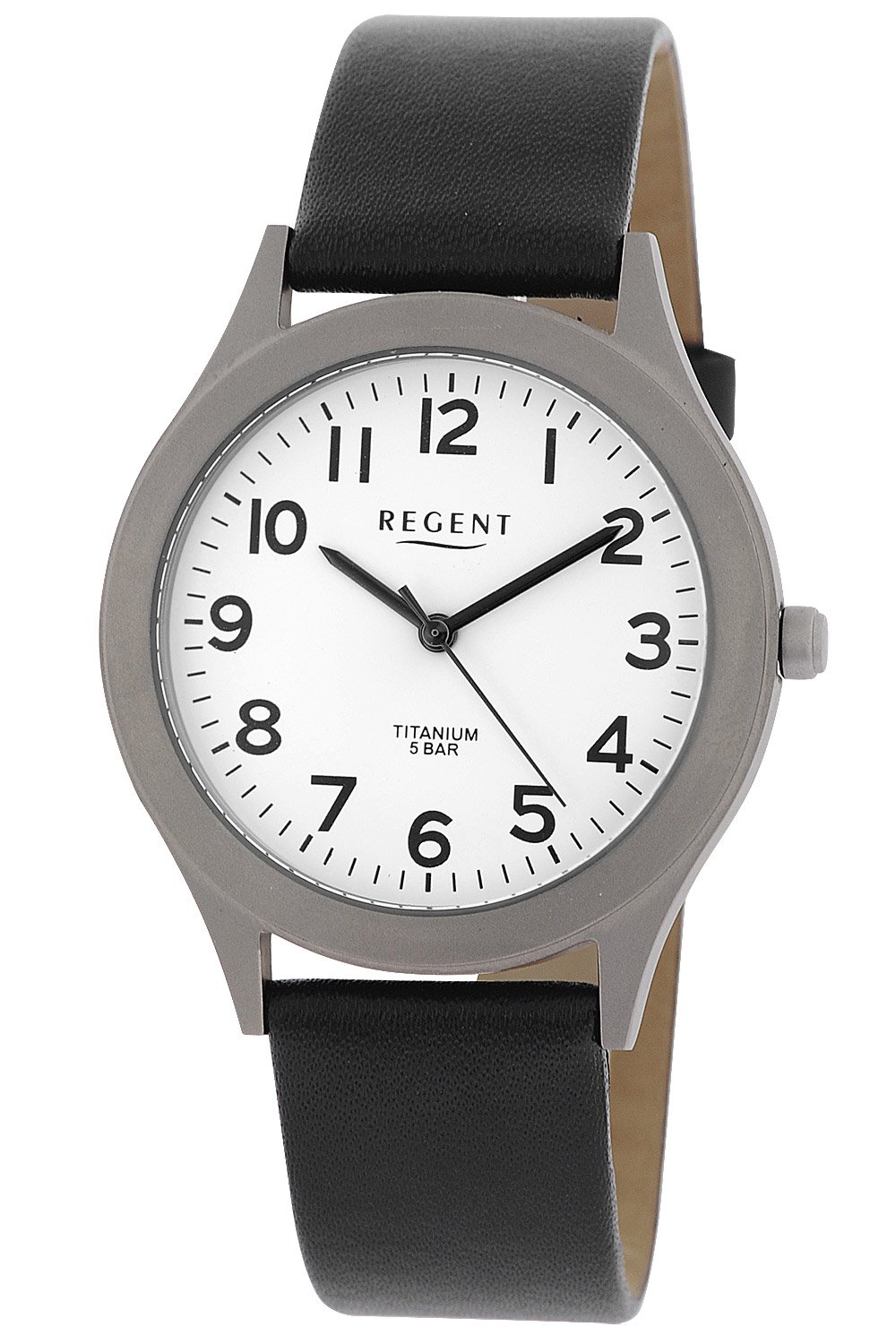 Regent Titanium Men\'s Watch Strap uhrcenter F-842 with Leather •
