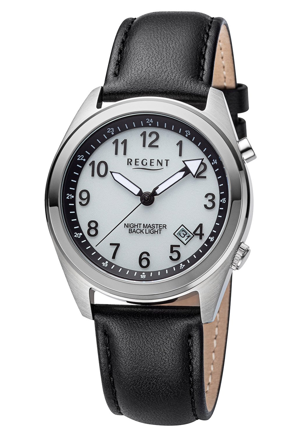 Regent Unisex Armbanduhr mit Leuchtzifferblatt 11110930 • uhrcenter