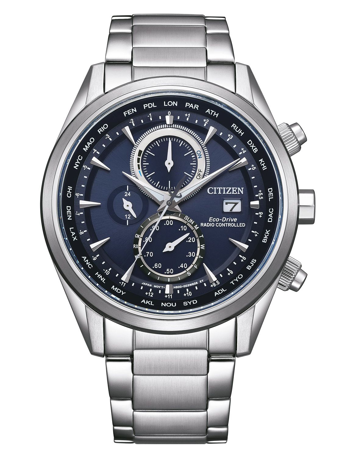 Citizen Eco-Drive Solar Radio-Controlled Men's Watch Steel/Blue AT8260-85L  • uhrcenter