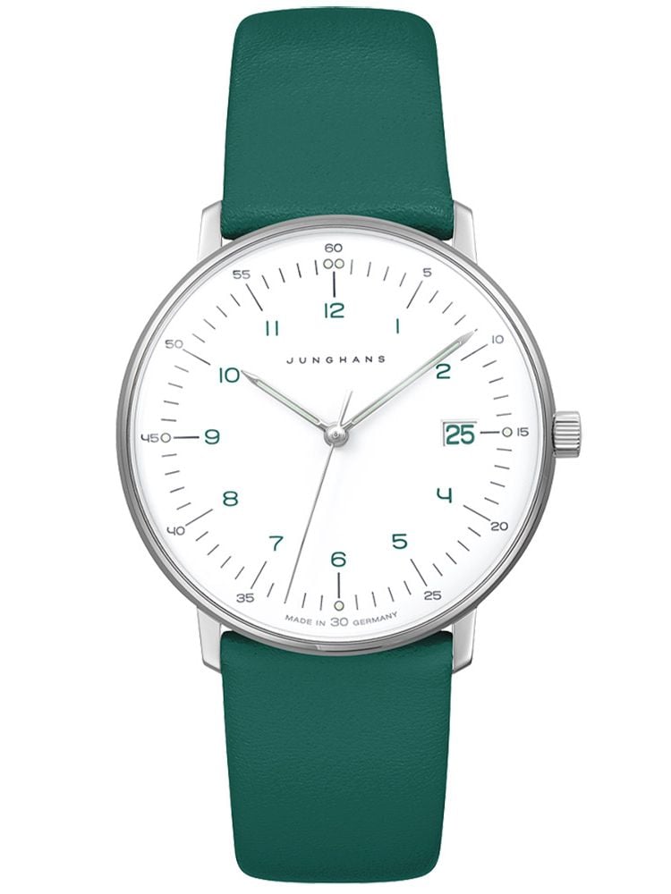 Junghans max bill Damen-Armbanduhr Quarz Grün • uhrcenter